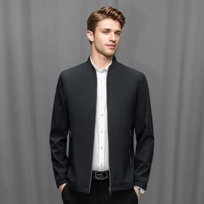 Men's Standing Collar Zipper Jacket