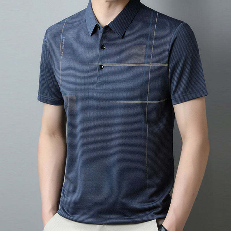 Men's Loose Cool Breathable Lapel T-Shirt