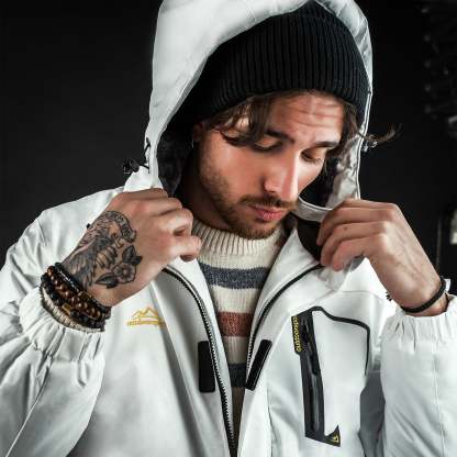 Men's Water-Repellent Winter Ski Jacket with Fleece Lining - MAGCOMSEN