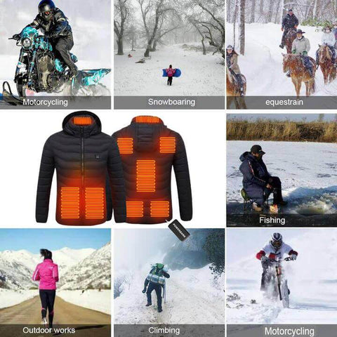 USB Powered Heated Jacket - 8 Heat Zones