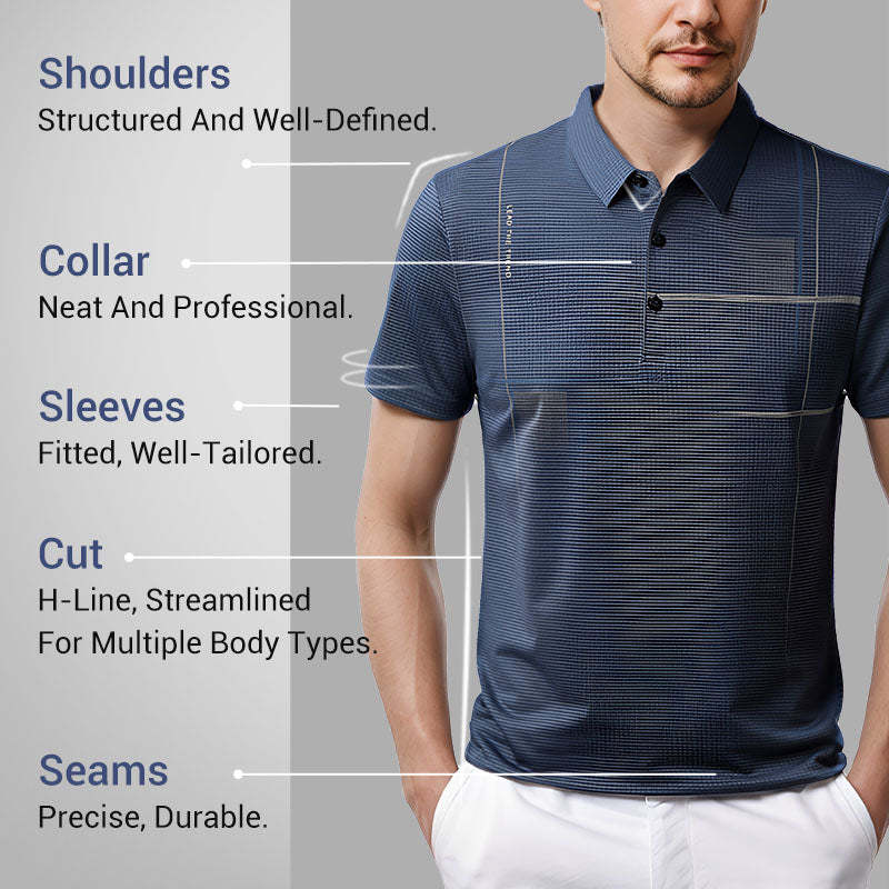 Men's Loose Cool Breathable Lapel T-Shirt