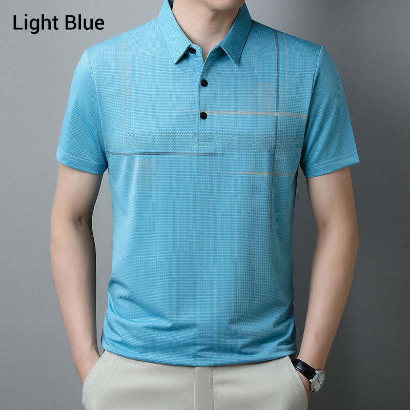 Men's Loose Cool Breathable Lapel T-Shirt