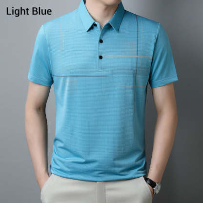 Men's Loose Cool Breathable Lapel T-Shirt