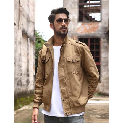 Men's Spring Fall Casual Windbreaker Jacket