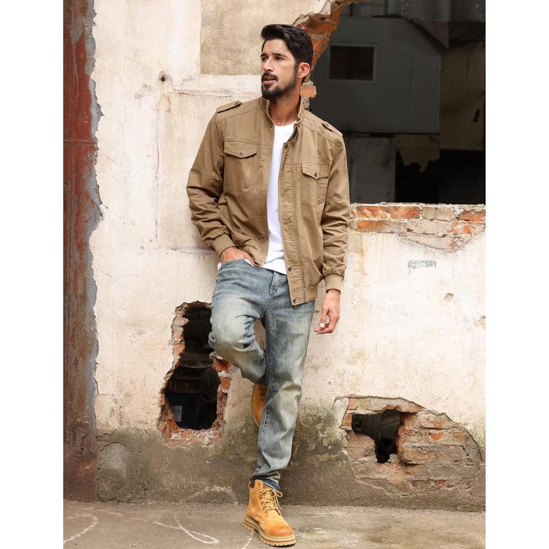 Men's Spring Fall Casual Windbreaker Jacket