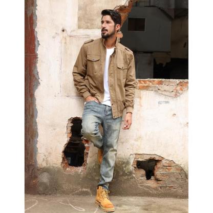 Men's Spring Fall Casual Windbreaker Jacket