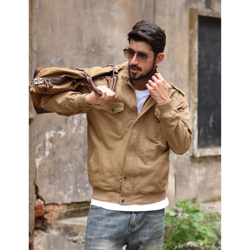 Men's Spring Fall Casual Windbreaker Jacket