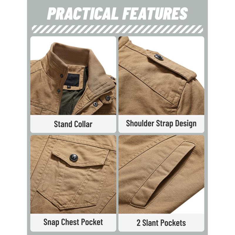 Men's Spring Fall Casual Windbreaker Jacket