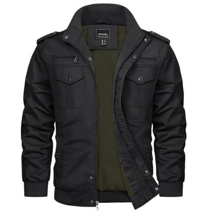 Men's Spring Fall Casual Windbreaker Jacket
