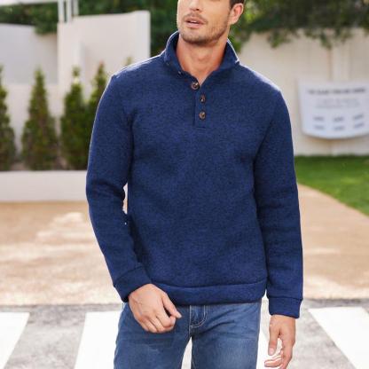 Men's Grey Fitted Long Sleeve Turtleneck Pullover Sweater