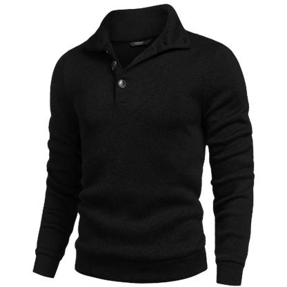 Men's Grey Fitted Long Sleeve Turtleneck Pullover Sweater