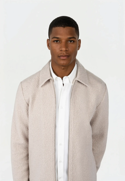 Fred boucle overshirt - Green