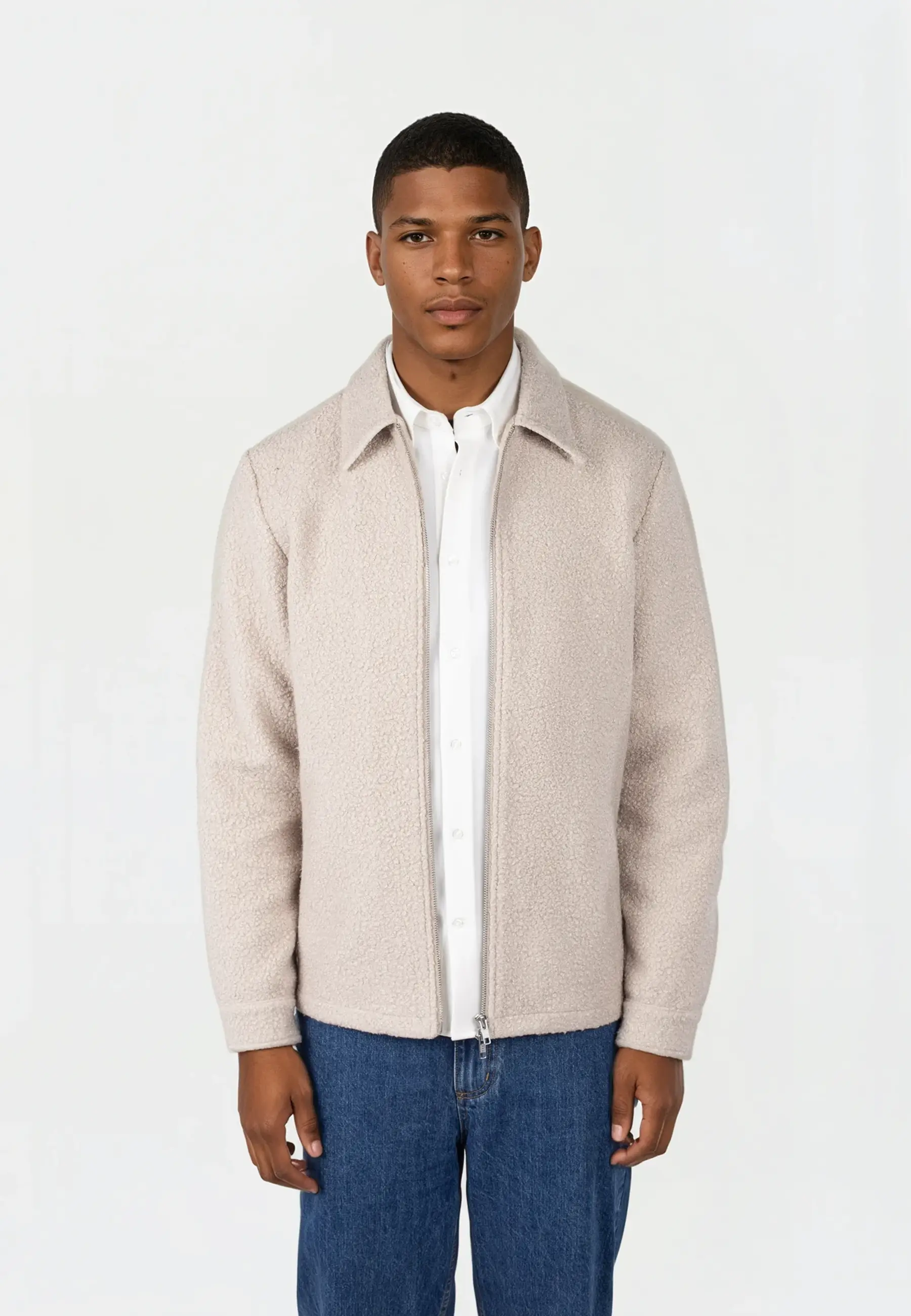 Fred boucle overshirt - Green