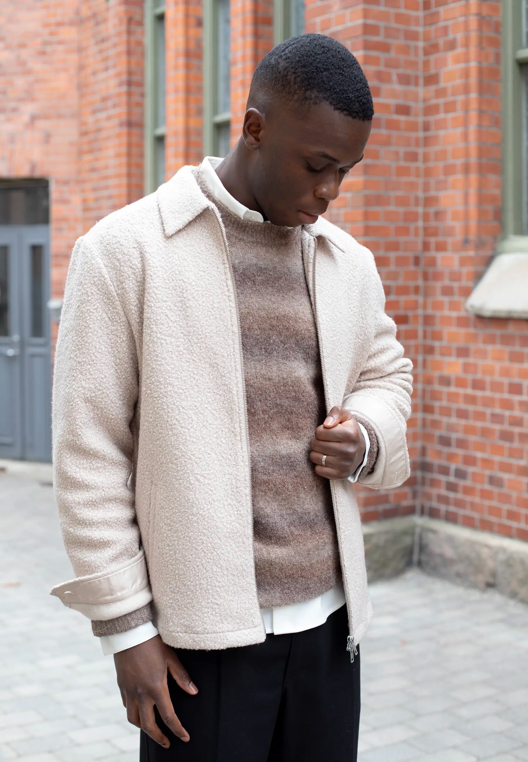 Fred boucle overshirt - Green