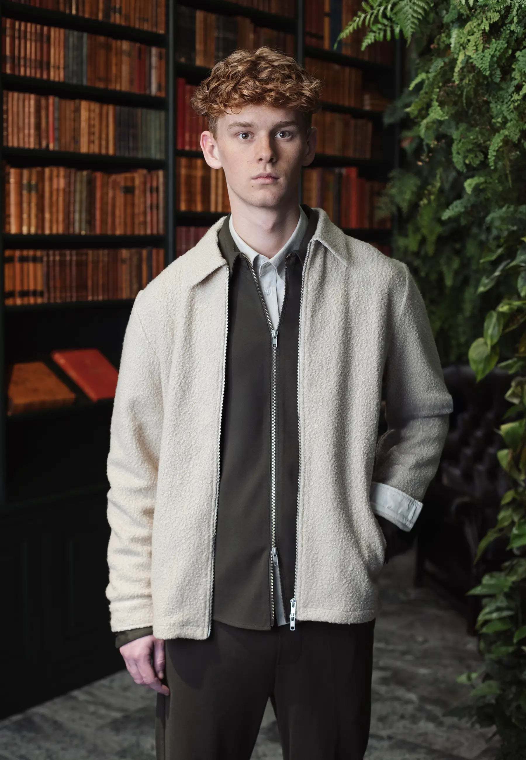 Fred boucle overshirt - Green