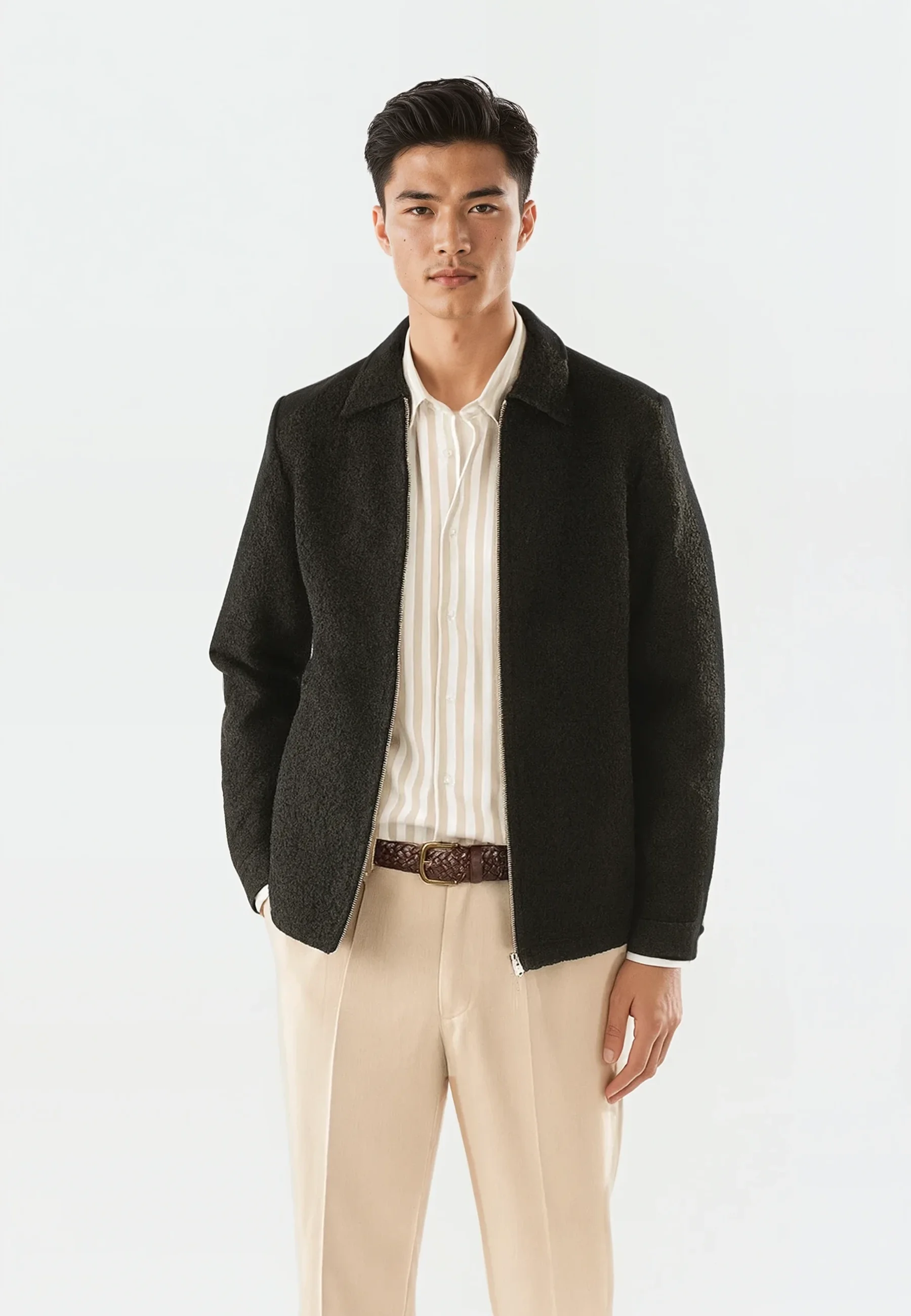 Fred boucle overshirt - Green