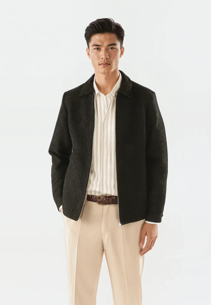 Fred boucle overshirt - Green