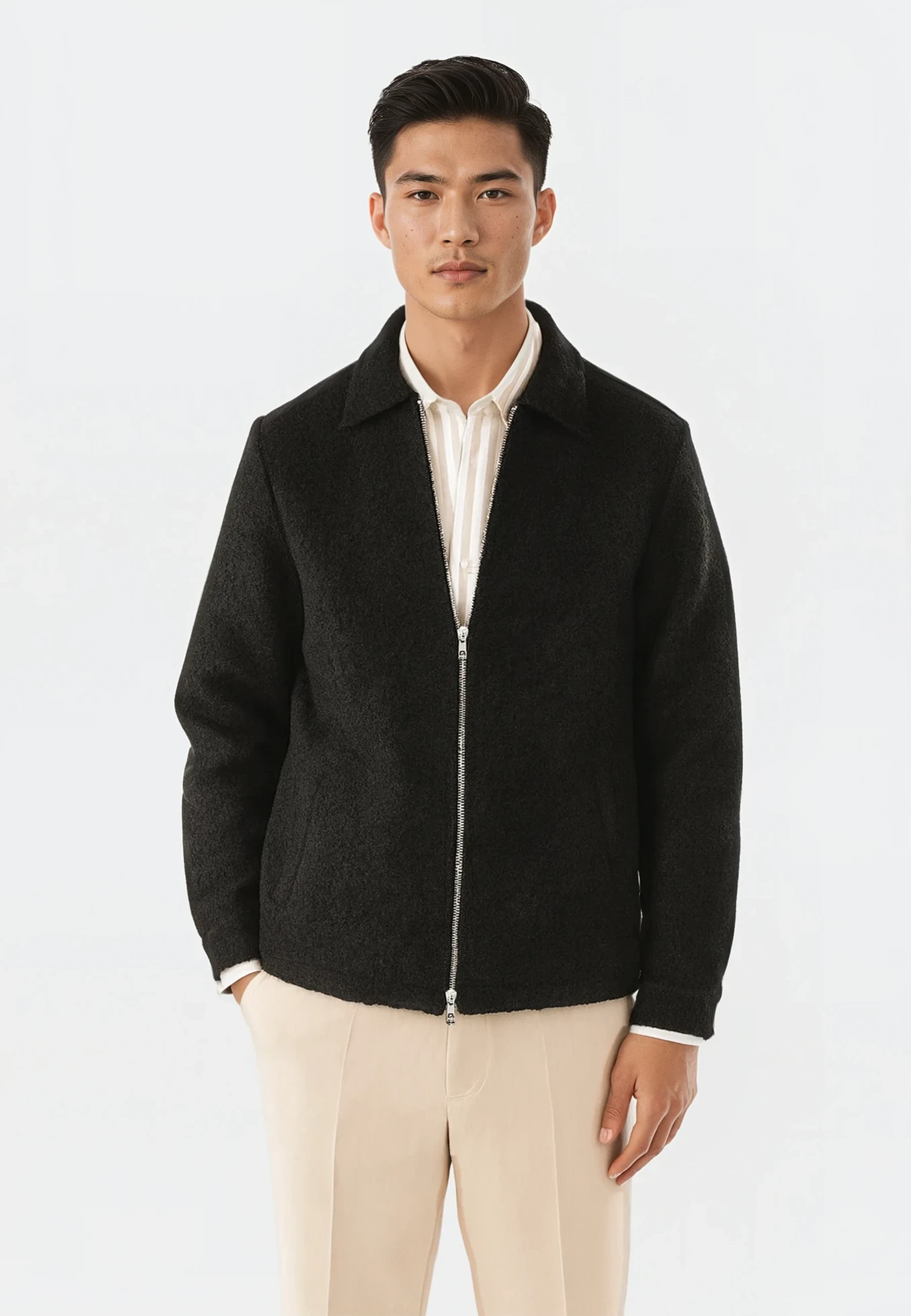 Fred boucle overshirt - Green