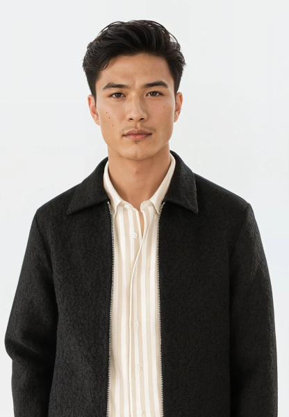 Fred boucle overshirt - Green