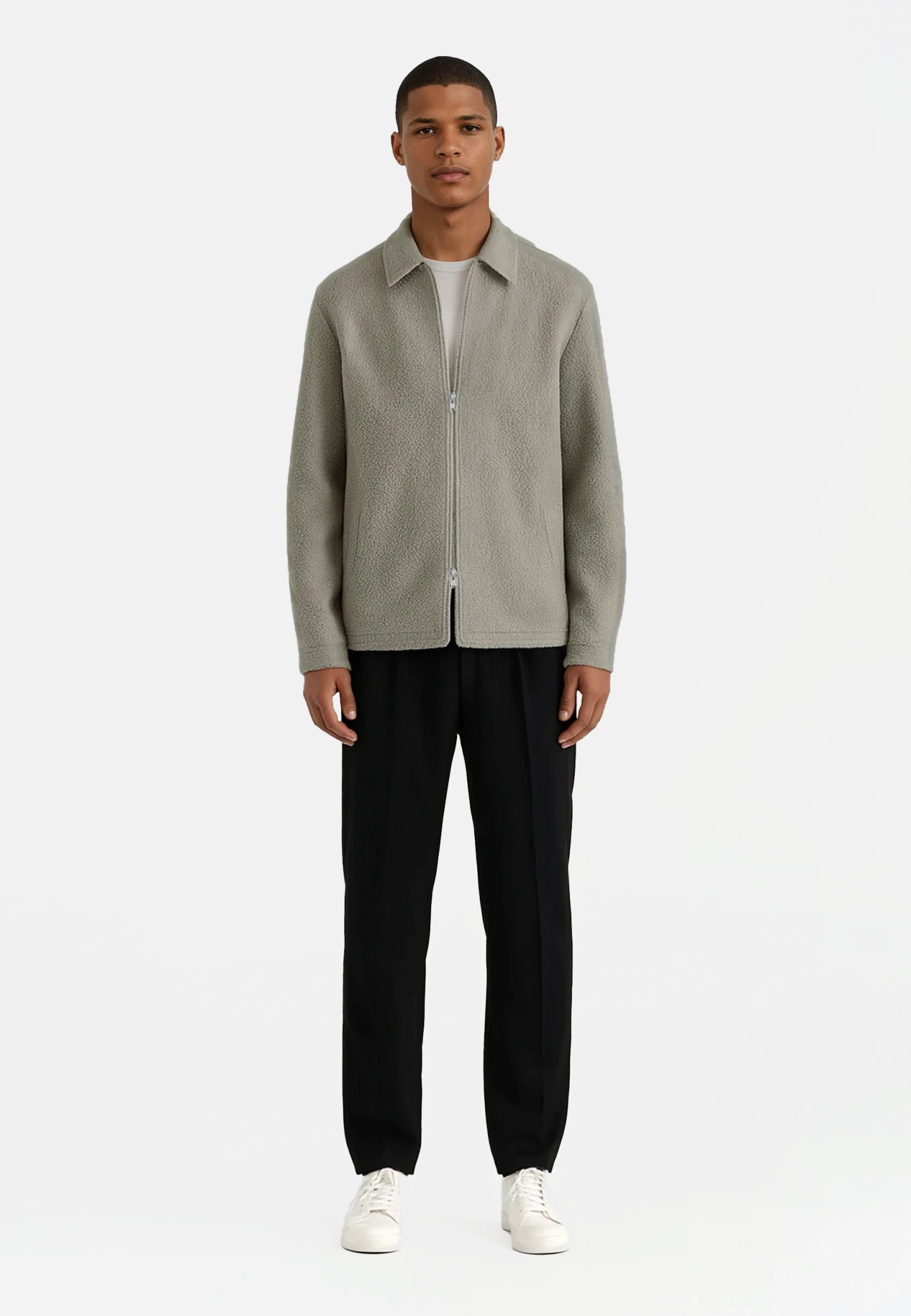 Fred boucle overshirt - Green