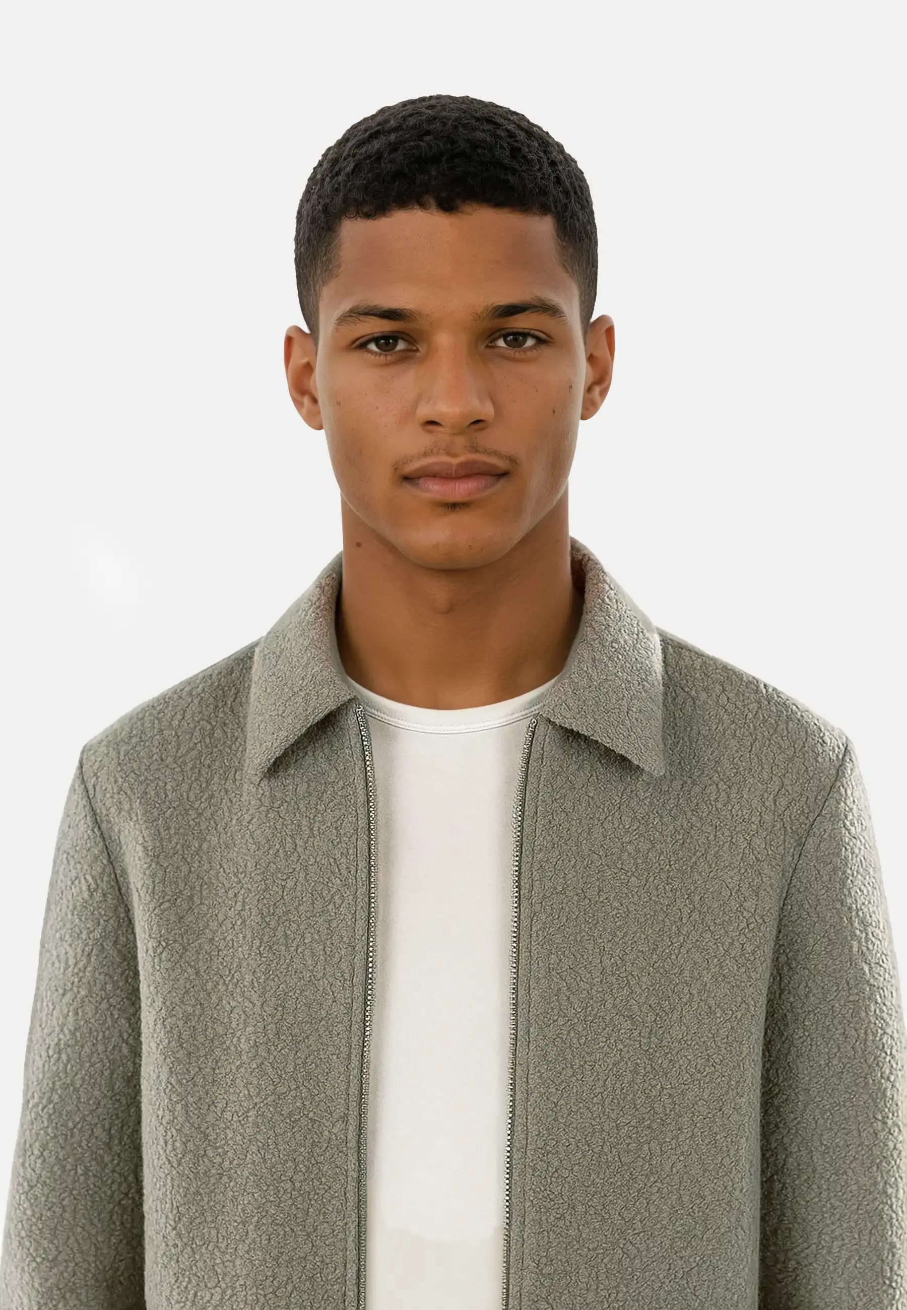 Fred boucle overshirt - Green