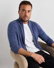 Mongolian Cashmere Full Zip Sweater