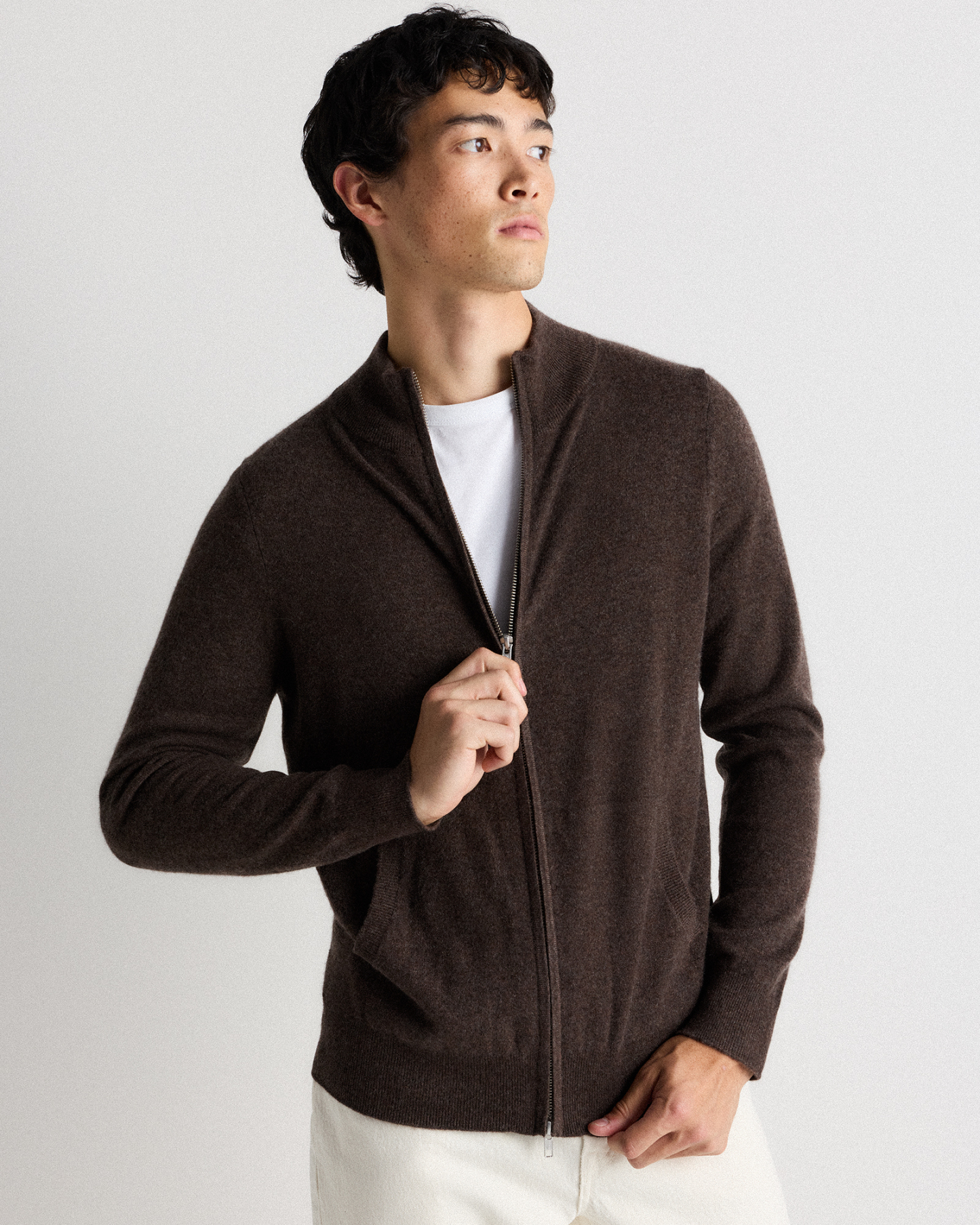 Mongolian Cashmere Full Zip Sweater