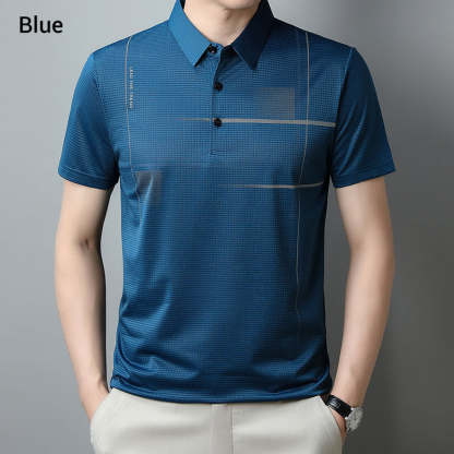 Men's Loose Cool Breathable Lapel T-Shirt