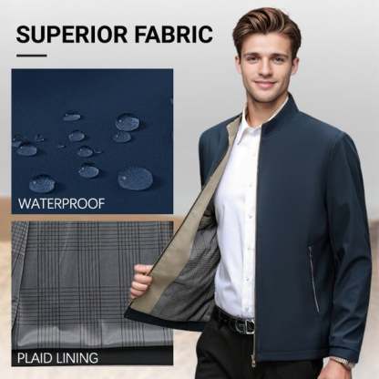 Men's Standing Collar Zipper Jacket