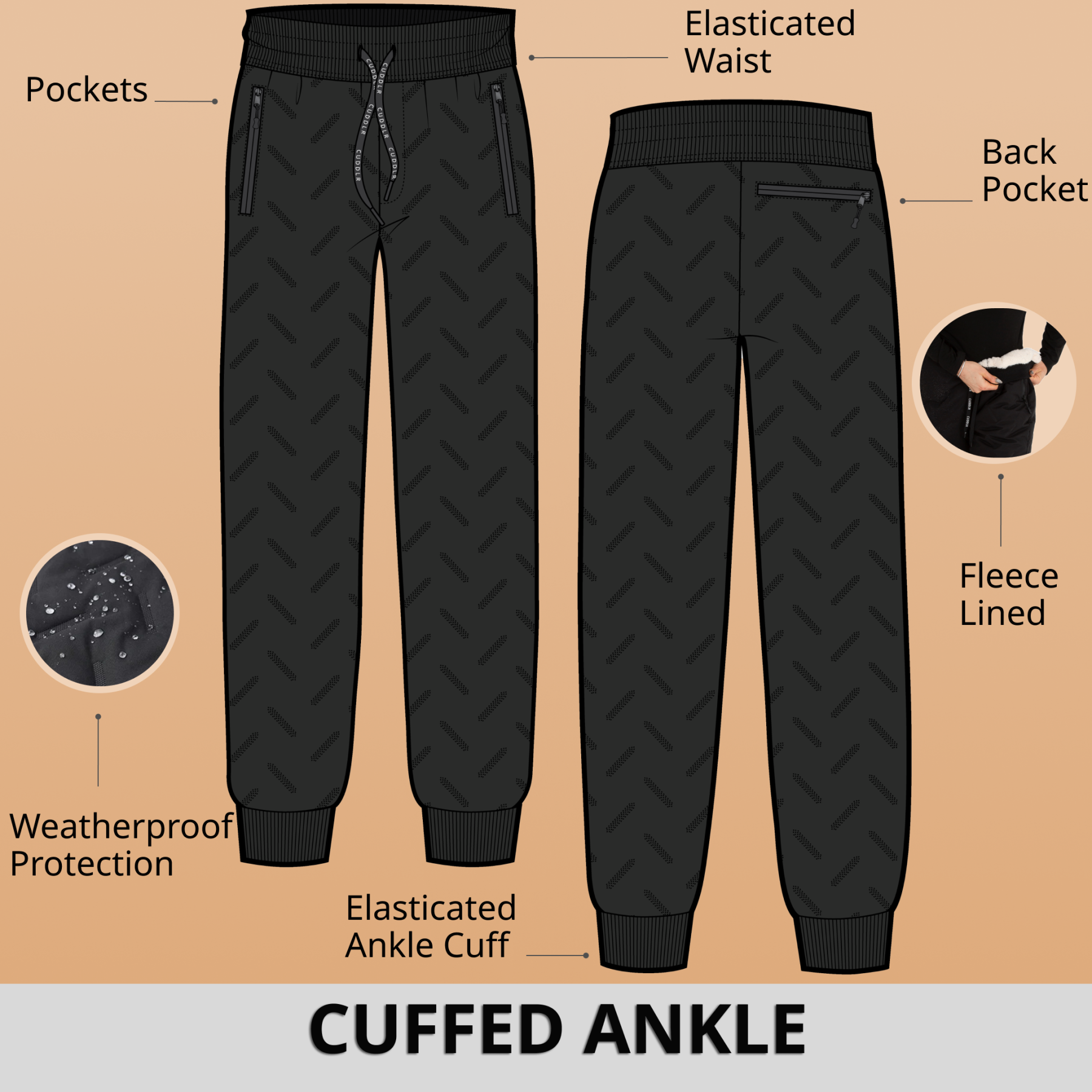 Fleece-Lined Weatherproof Trousers
