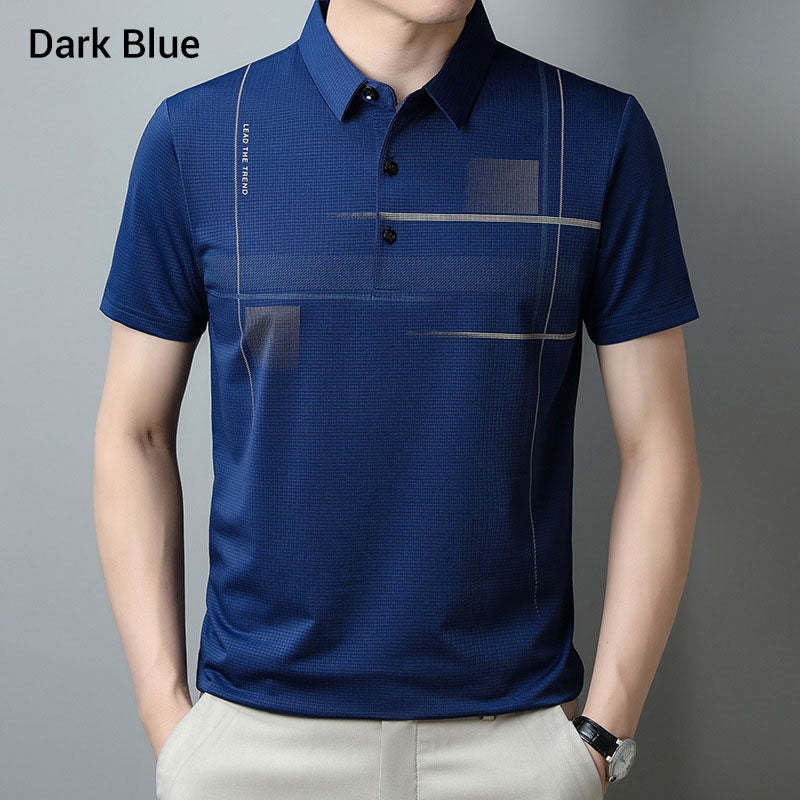 Men's Loose Cool Breathable Lapel T-Shirt