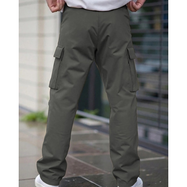 Men's Cargo Pants Trousers Multi Pocket Flap Pocket Plain