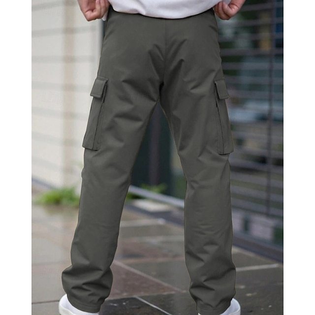 Men's Cargo Pants Trousers Multi Pocket Flap Pocket Plain