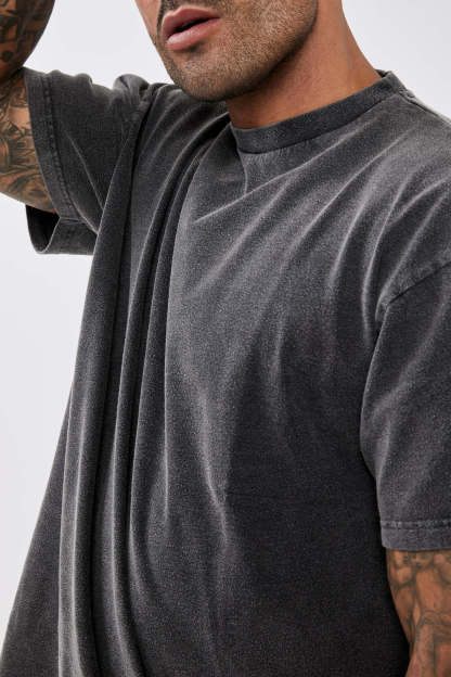 BASICS OVERSIZED T-SHIRT - WASHED GREY
