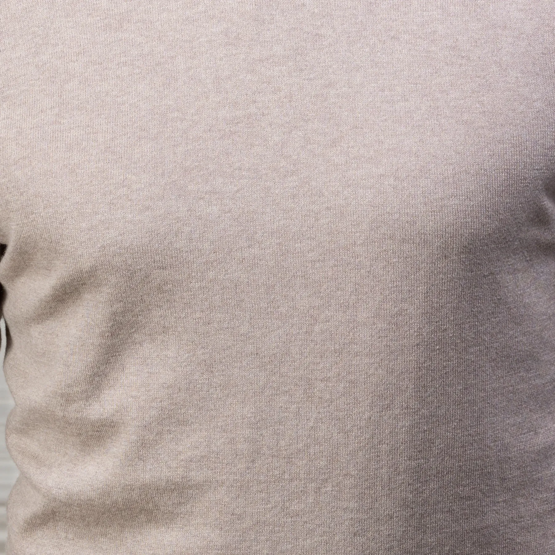 Bellagio Buttonless Long Sleeve Merino Polo Grey