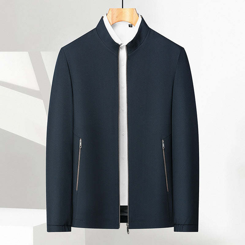 Men's Standing Collar Zipper Jacket