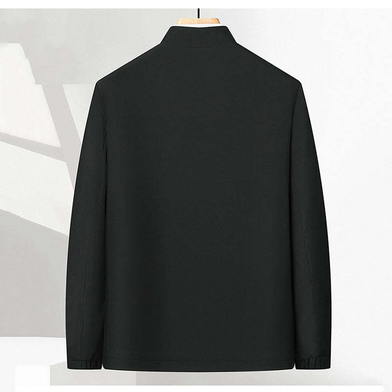 Men's Standing Collar Zipper Jacket