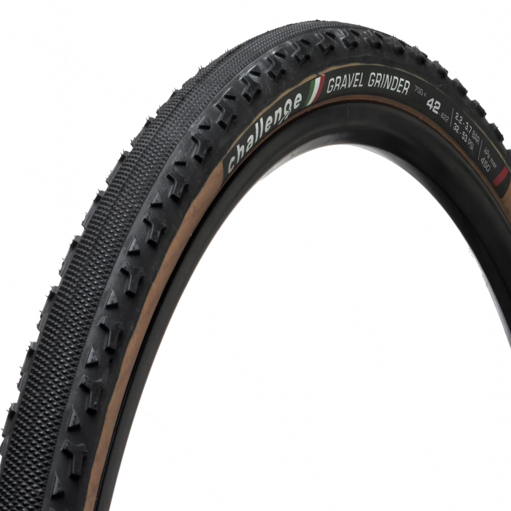 Challenge Gravel Grinder Plus Vulcanized Clincher 700c Folding Tyre / 42mm / Brown Sidewall