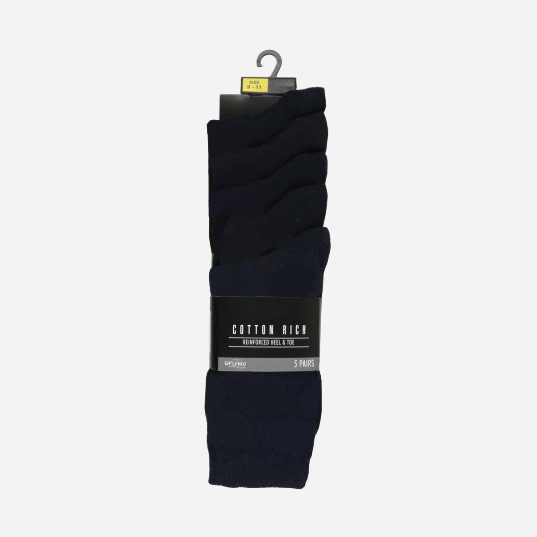 Black 5 Pack Men's Socks