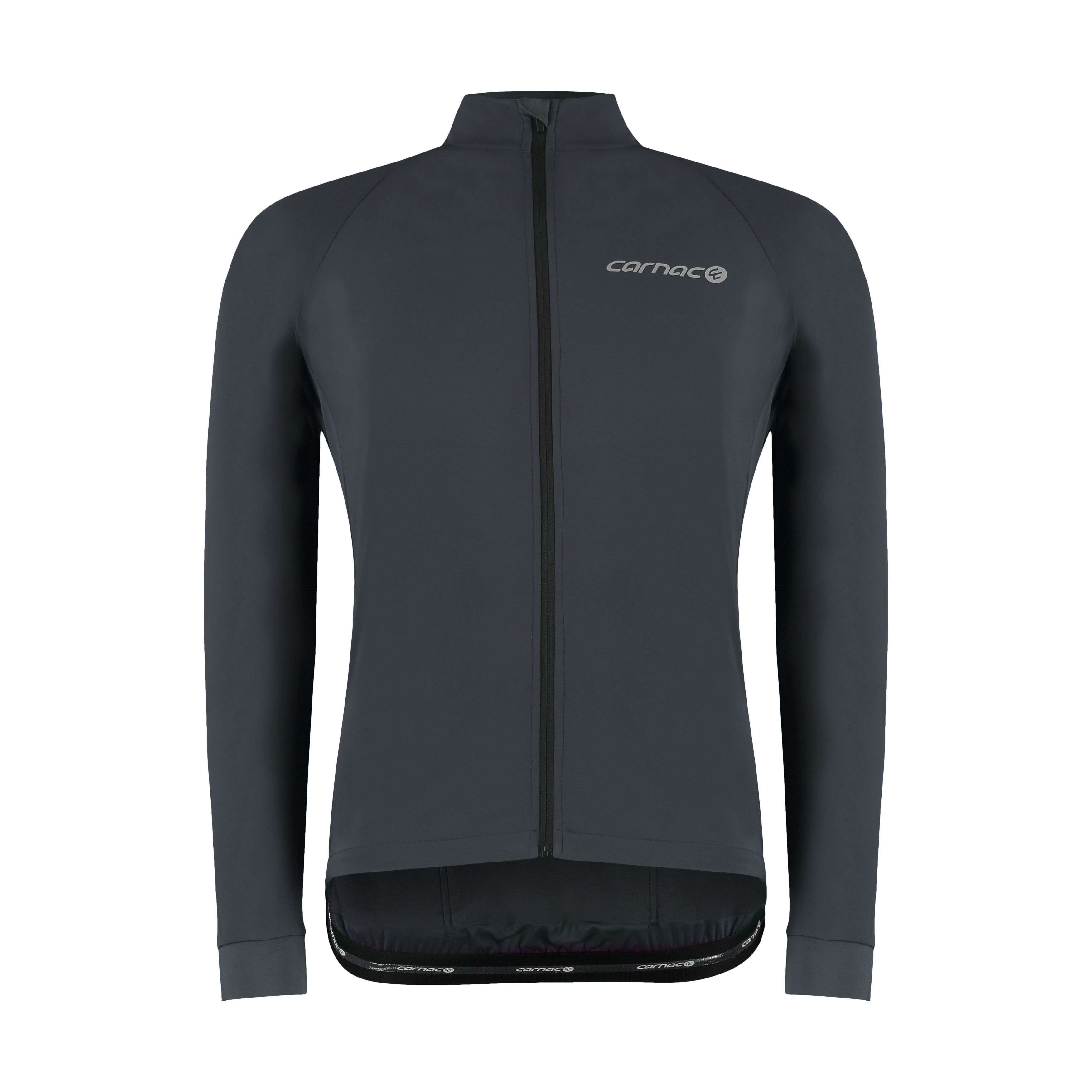 Carnac Men's Charcoal Long Sleeve Windproof Cycling Jersey-Planet X