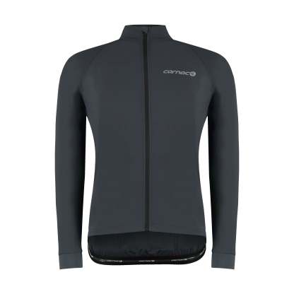 Carnac Men's Charcoal Long Sleeve Windproof Cycling Jersey-Planet X