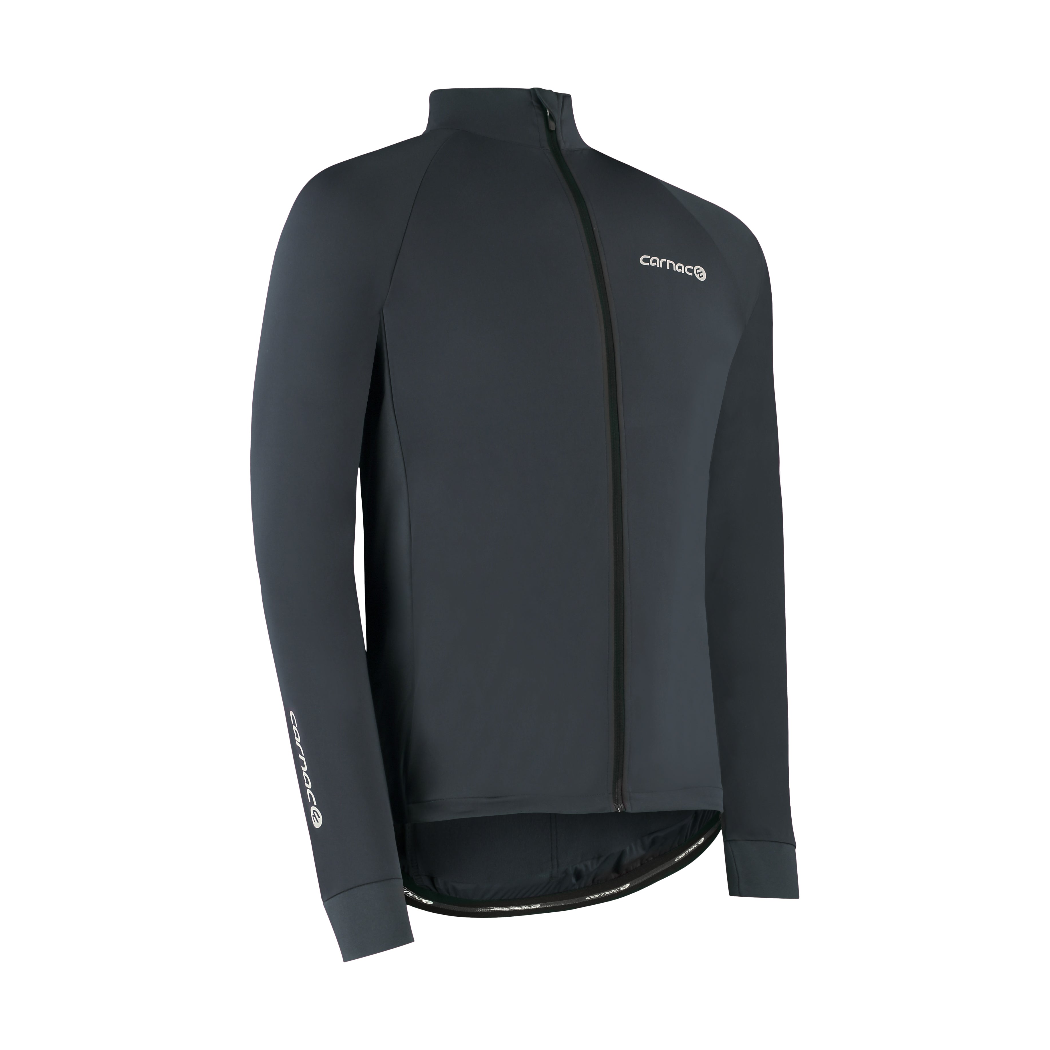 Carnac Men's Charcoal Long Sleeve Windproof Cycling Jersey-Planet X