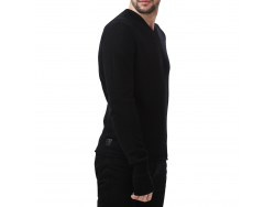 Fox Wilson Men's Firle Merino V-Neck Jumper - Black