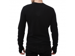 Fox Wilson Men's Firle Merino V-Neck Jumper - Black