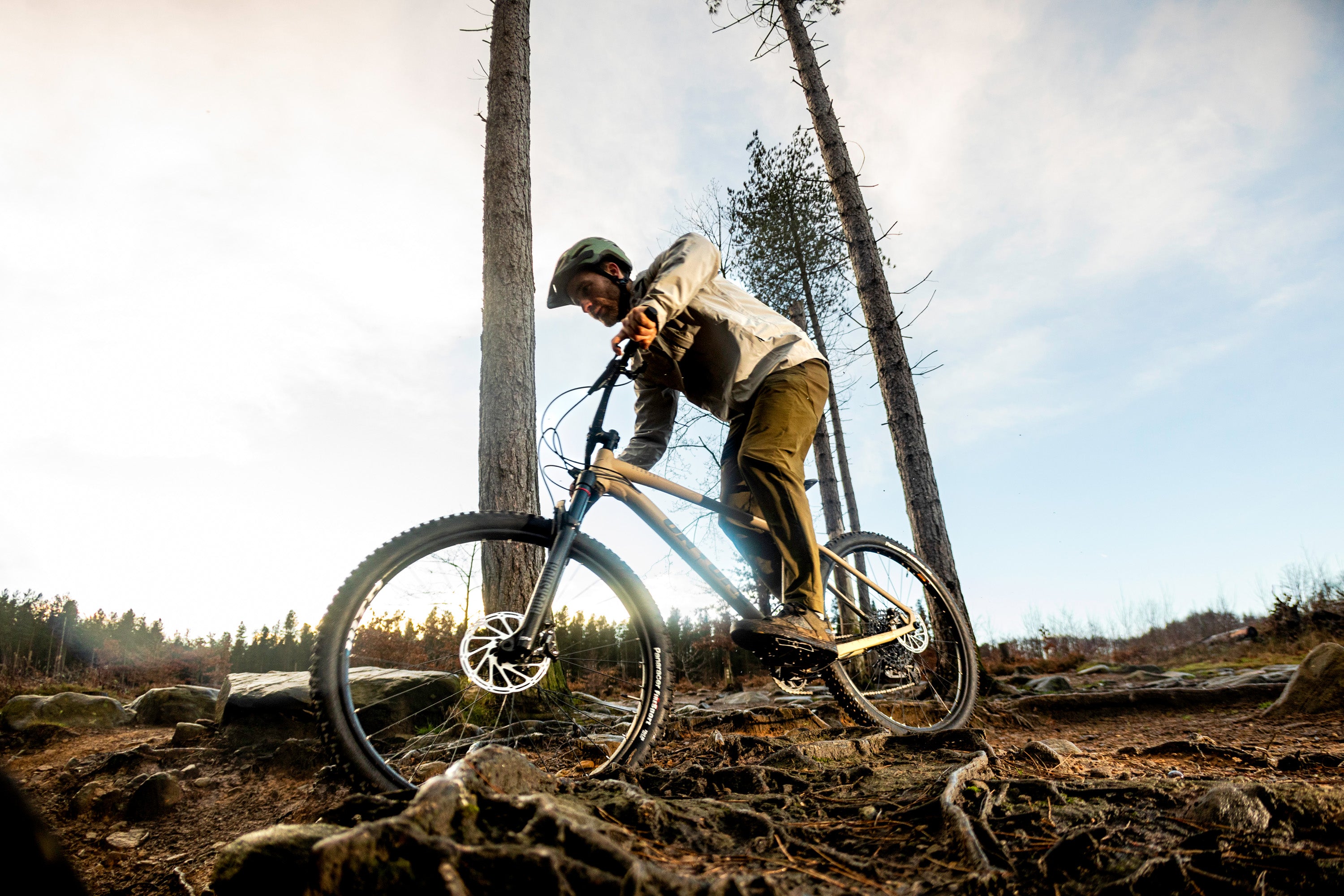 Mountain bike and shops road bike