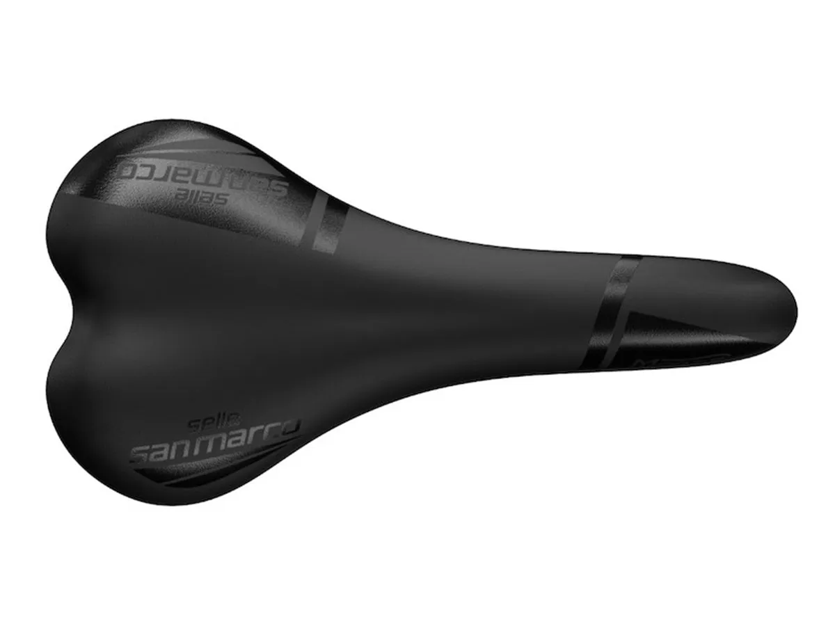 San Marco Monza Wide Start Saddle / Black / Carbon Steel
