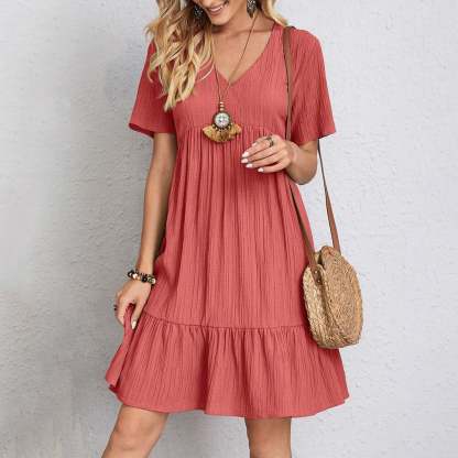 Loose casual tie waist flowy dress