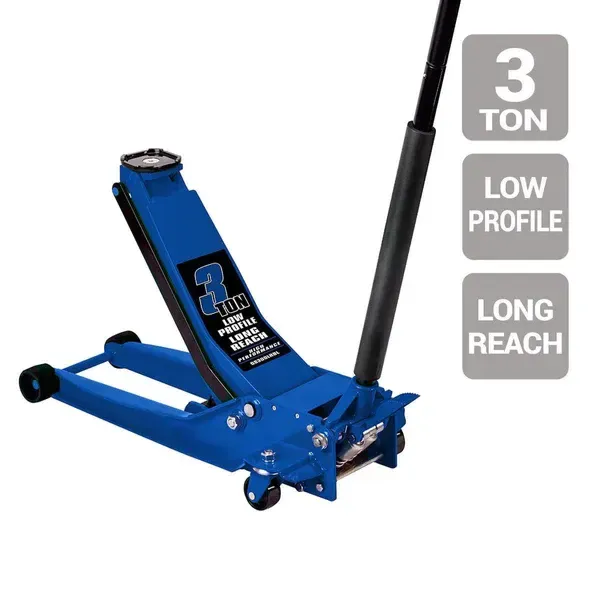 3 Ton Long-Reach Low-Profile Professional Floor Jack with RAPID PUMP