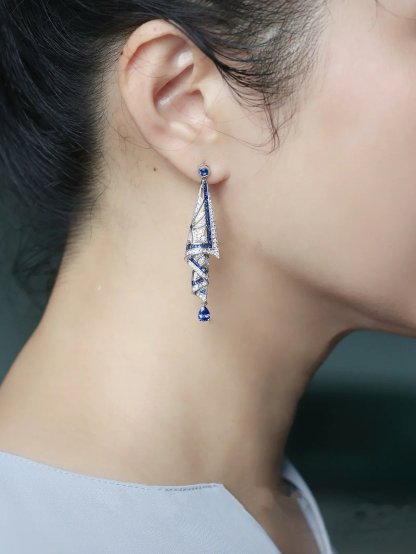 Vintage satin stud earrings