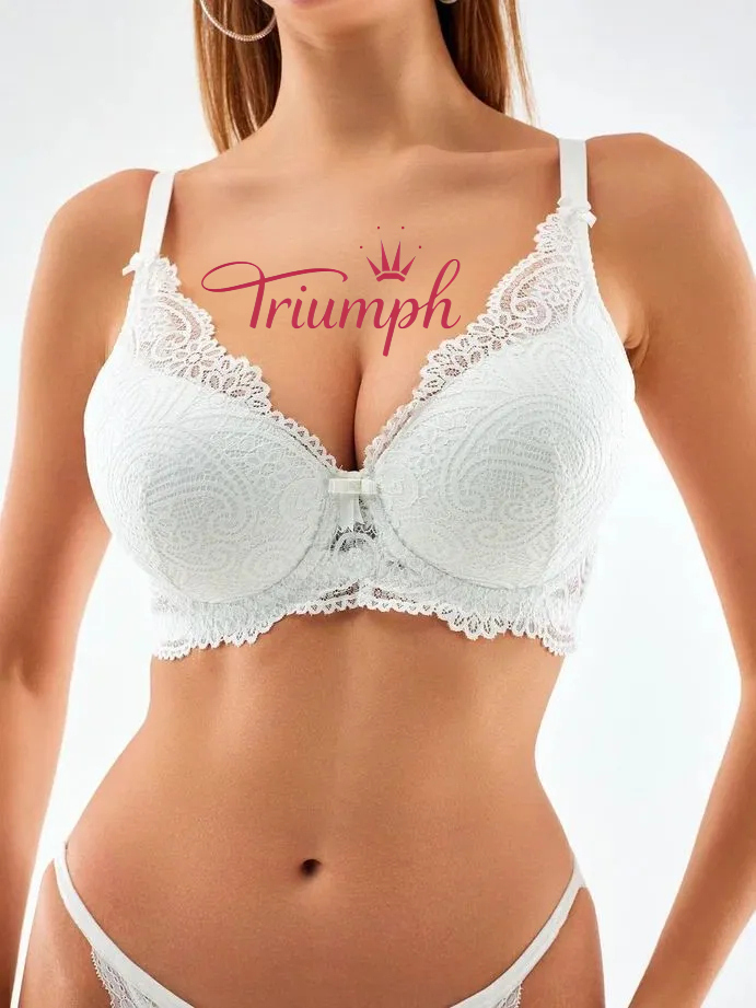 Triumph® 3 kom💖50% popusta✨Čipkasti grudnjak za veće veličine, duboki V [65A-120H]
